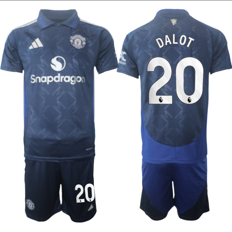 Men 2024-2025 Club Manchester United away blue #20 Soccer Jersey->->Soccer Club Jersey